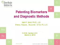 Patenting Biomarkers and Diagnostic Methods