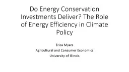 Do Energy Conservation Investments Deliver