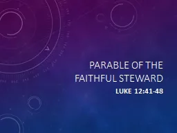 Parable of the faithful Steward