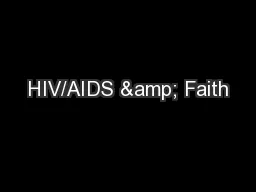 HIV/AIDS & Faith