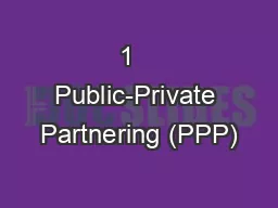 1   Public-Private Partnering (PPP)