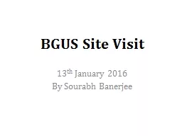 BGUS Site Visit