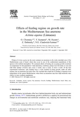 Effects of feeding regime on growth rate in the Medite