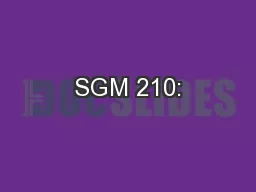 SGM 210:
