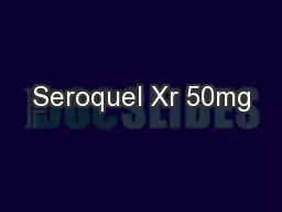 Seroquel Xr 50mg
