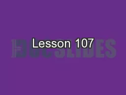 Lesson 107