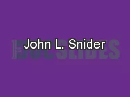 John L. Snider