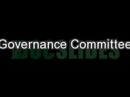 Governance Committee
