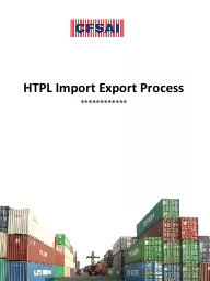 HTPL Import Export Process