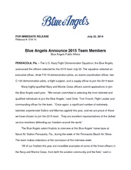 FOR IMMEDIATE RELEASE July    Release    Blue Angels A