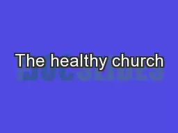 The healthy church