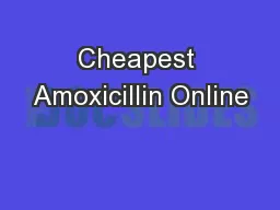 Cheapest Amoxicillin Online