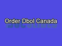 Order Dbol Canada