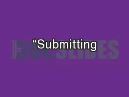 “Submitting