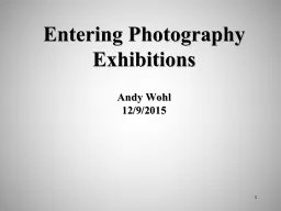 Entering Photography Exhibitions