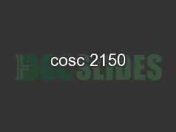 cosc 2150
