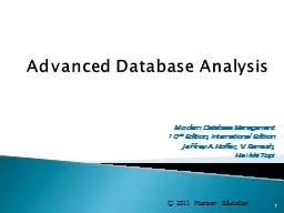 Advanced Database Analysis