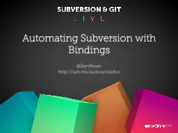 Automating Subversion with Bindings