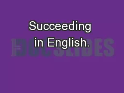 Succeeding in English.
