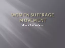 Women Suffrage Movement
