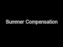 Summer Compensation