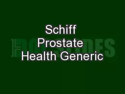 Schiff Prostate Health Generic