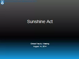 Sunshine Act