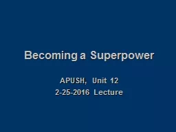 Becoming a Superpower