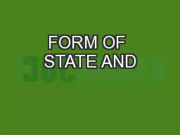 FORM OF STATE AND