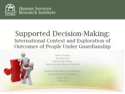 Supported Decision-Making: