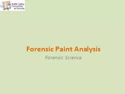 Forensic Paint Analysis