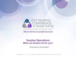 Surplus Operations