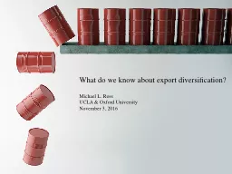 What do we know about export diversification?