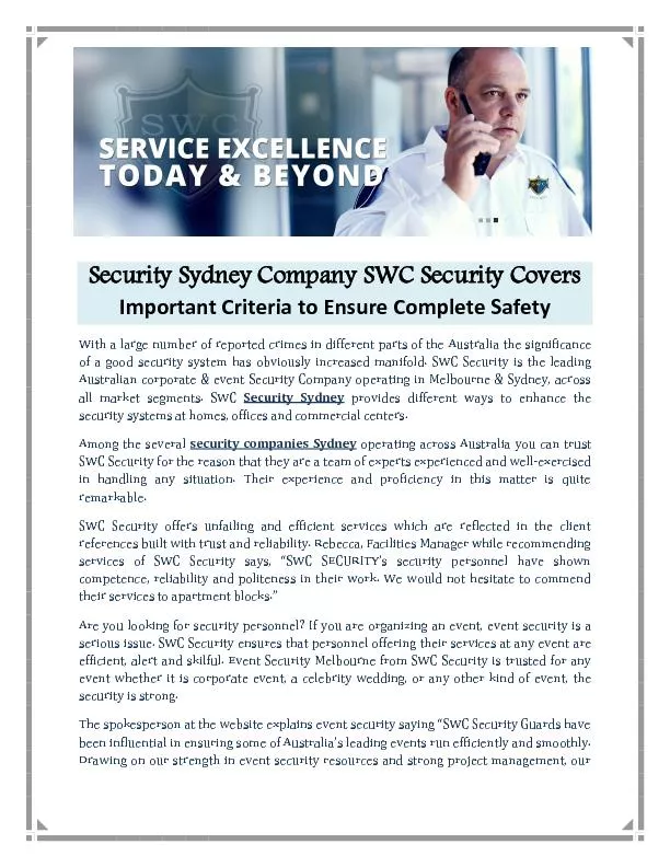 Corporate Security Melbourne
