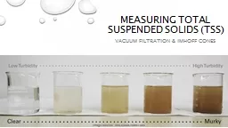 Measuring Total Suspended Solids (TSS)