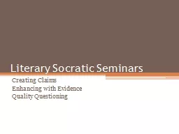 Literary Socratic Seminars