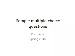 Sample multiple choice questions