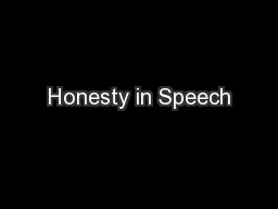 Honesty in Speech