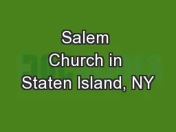 Salem Church in Staten Island, NY