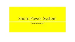 Shore Power System
