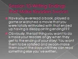 Session 10-Writing