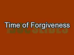 Time of Forgiveness