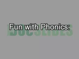 Fun with Phonics: