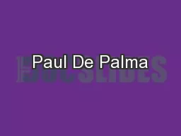 Paul De Palma