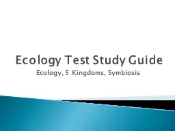 Ecology Test Study Guide