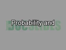 Probability and