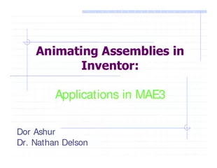 Animating assemblies in inventor