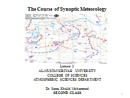 The Course of Synoptic Meteorology