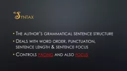 PPT-S yntax