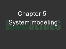 Chapter 5 System modeling